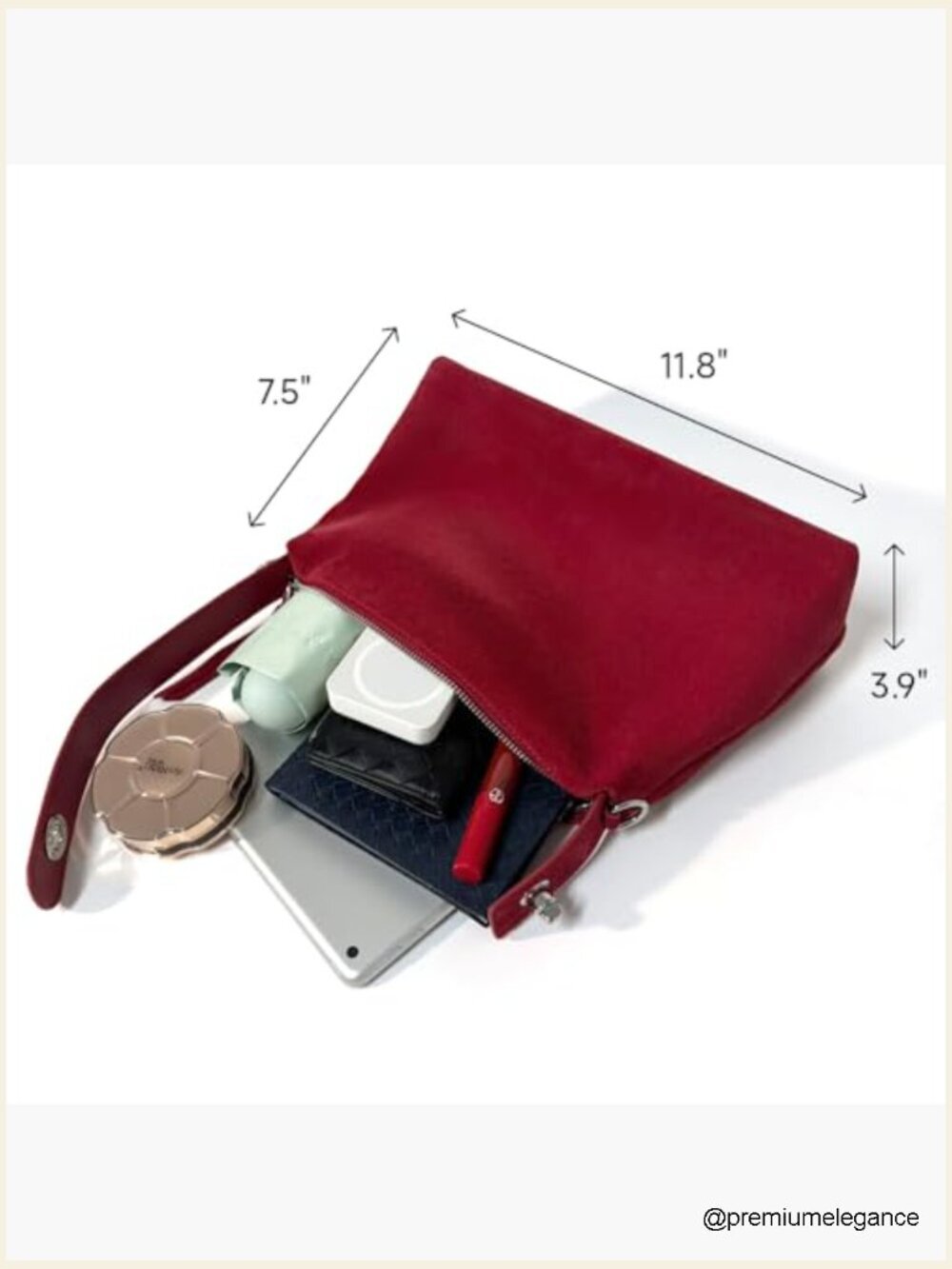 Suede Leather Hobo Tote Crossbody Bag Adjustable Strap Shoulder Satchel Purse - Picture 5 of 7